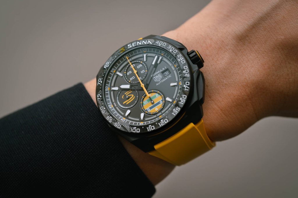 Replica TAG Heuer Formula 1 Chronograph X Senna 44mm – Lebendige brasilianische Farben und Rennsportleidenschaft am Handgelenk